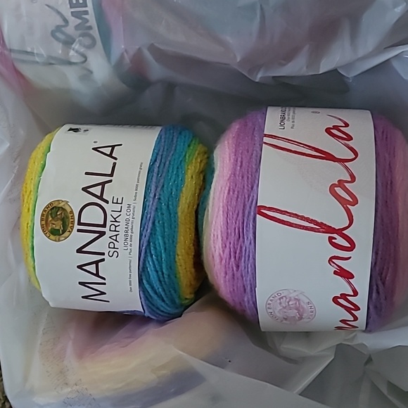 Mandala Sparkle Mandala Lion Brand Yarn Lot Hercules Liger New knitting crochet! - Picture 2 of 8